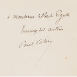 Valéry (Paul) Lettre sur Mallarmé Adressé A Jean Royère, one of 30 special subscriber's copy with …