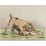 Napoleonic satire.- Roberts (Piercy) An English bull dog and a Corsican blood hound, [c. 1803]; …