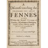 Vermuyden (Sir Cornelius) A Discourse touching the Drayning the Great Fennes, first edition, …