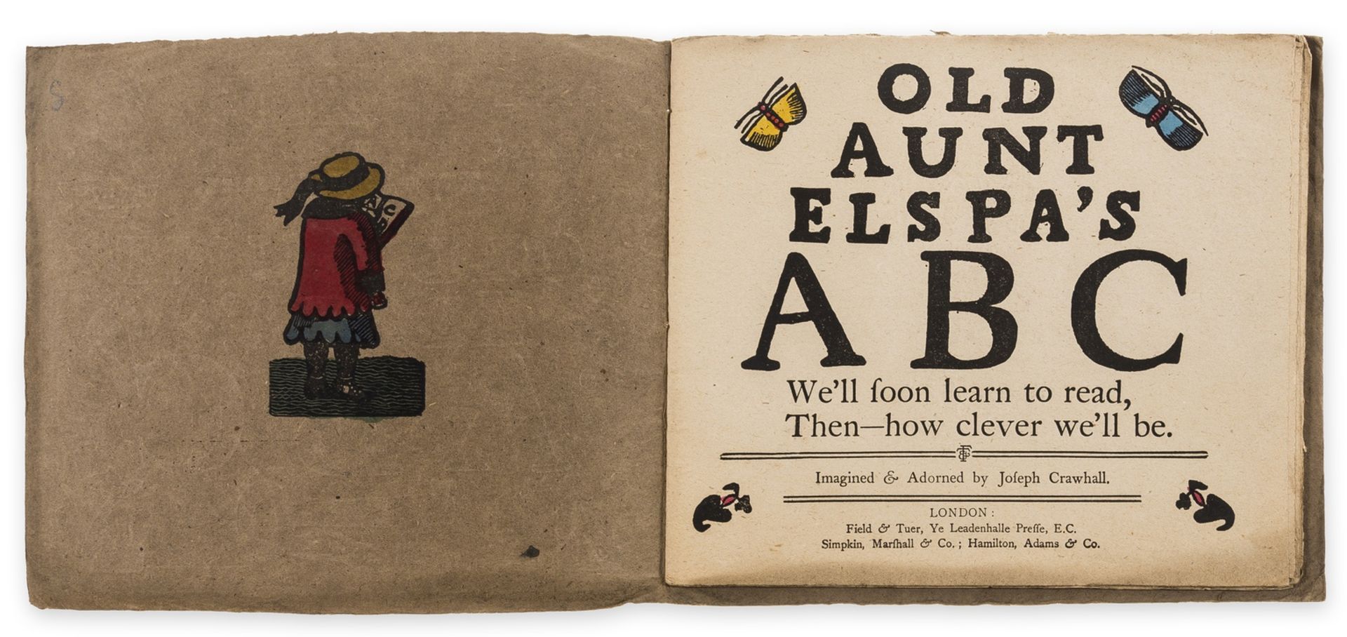 Crawhall (Joseph) Old Aunt Elspa's ABC, first edition, hand-coloured woodcuts, original wrappers, … - Image 3 of 3