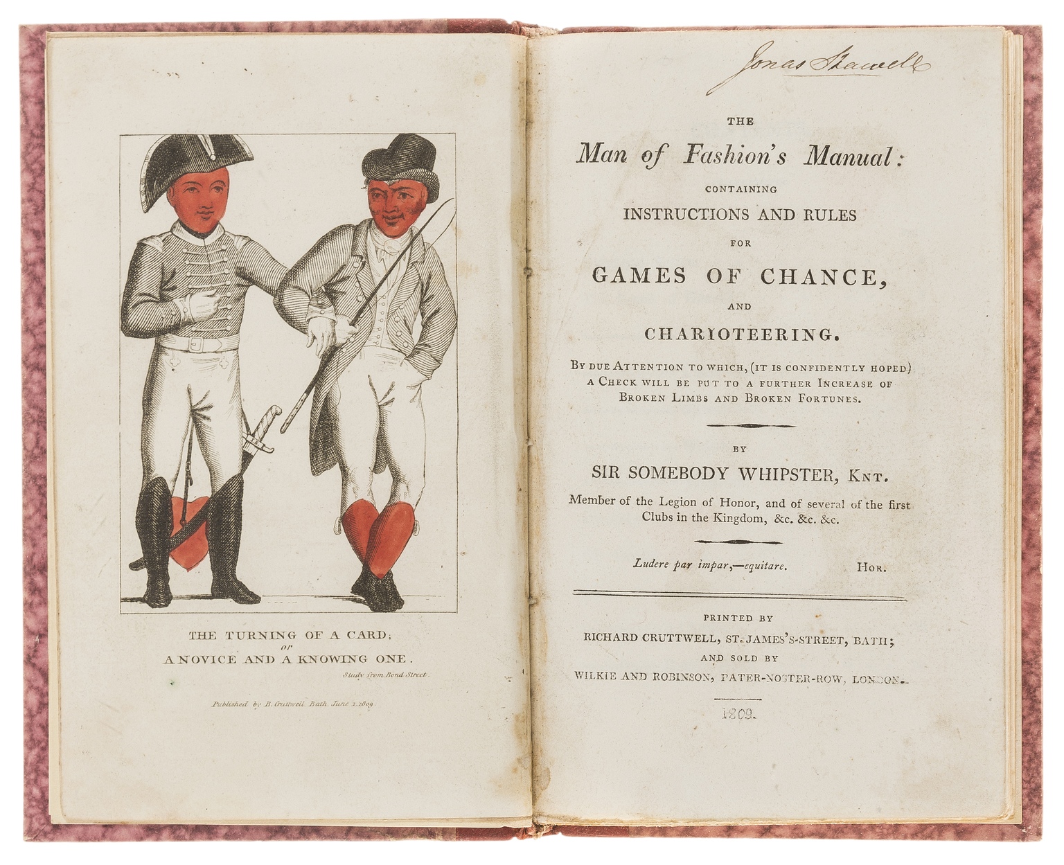 Gambling etc.- Man of Fashion's Manual (The); containing Instructions and Rules for Games of …