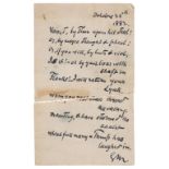 Meredith (George, novelist and poet) Autograph Postcard initialled "GM" to Sir Frederick Pollock, …