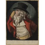 Dighton the Elder (Robert) Three original drawings of half-length caricatures in ovals for …