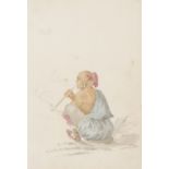 America.- Native Americans.- European School (early 19th century) Three watercolours of Native …