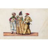Commedia dell' Arte.- Album of 22 fine miniatures depicting Italian, mainly Venetian, costumes and …