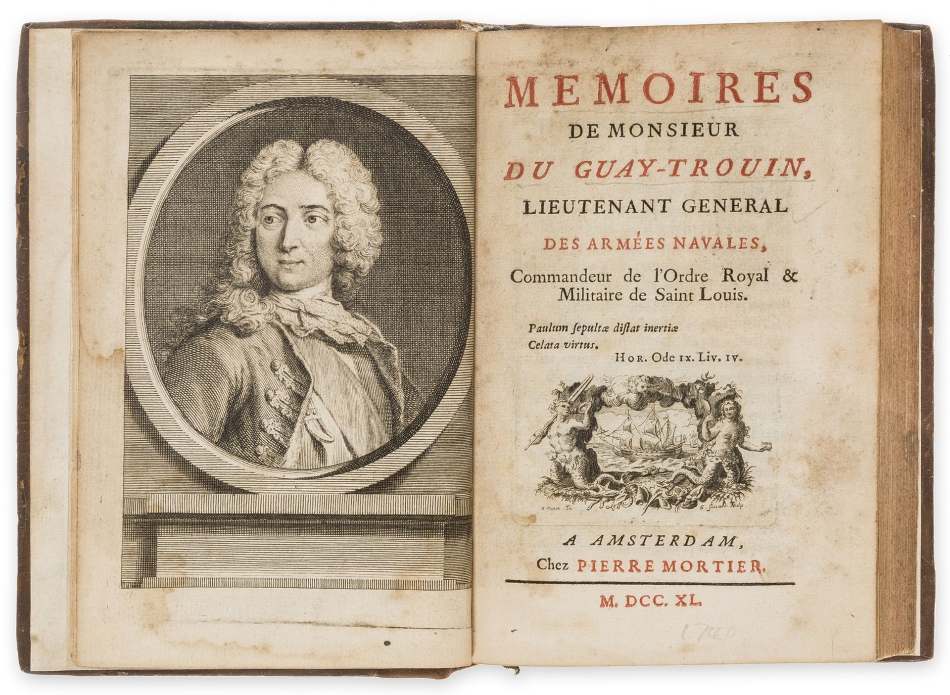 Naval.- Duguay-Trouin (René) Memoires de Monsieur Du Guay-Trouin, first Amsterdam edition, … - Image 2 of 2