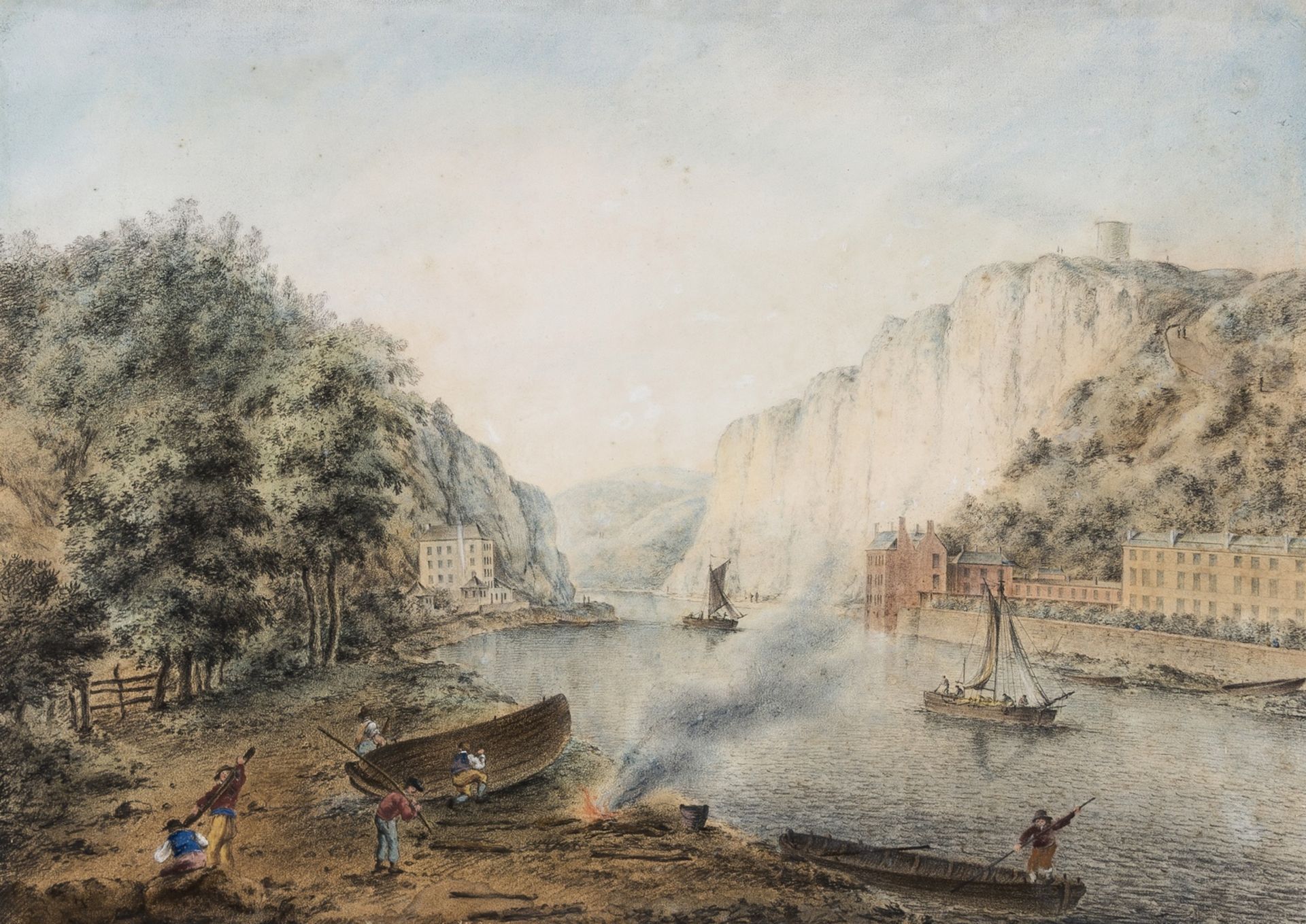 Bristol.- Sandby (Paul), attributed to. View from Kings Weston Estate [...], the River Avon and …