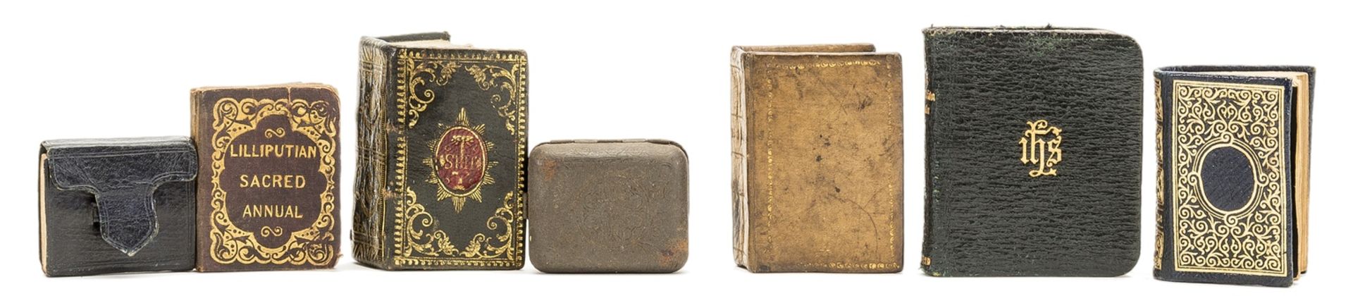 Miniature Books.- Bible, English. The Bible in Miniature, 2 engraved titles & 14 plates, original …