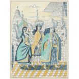 Bawden (Edward) Original illustration for 'Rasselas': Imlac, the Prince & Nekayah in Cairo, …