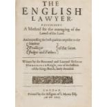 Law.- Doddridge (Sir John) The English Lawyer, first & only edition, contemporary sprinkled calf, …