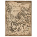 Dürer (Albrecht) Hercules conquering Cacus (Hercules conquering the Molionide twins), c. 1496; and …