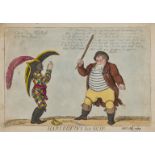 Napoleonic satire.- Cruikshank (Isaac) Harlequin's last skip, 1804; and four others (5)