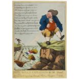 Napoleonic satire.- Ward (Harry) John Bull's explosive bum (bomb) ..., 1809; and four others (5)