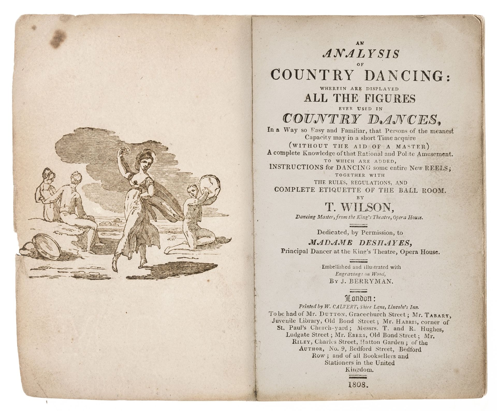 Dancing.- Wilson (Thomas) An Analysis of Country Dancing, first edition, hand-coloured diagrams, … - Image 2 of 2