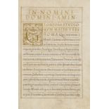Innocent X (Pope) Document conferring a degree of canon law on Count Virginius, manuscript in …