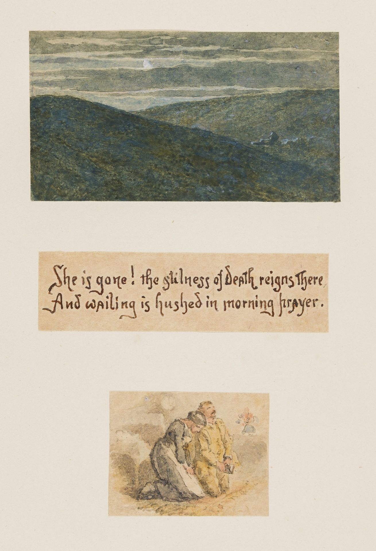 Original Illustration.- Dalziel (Thomas) Morning Prayer, 38 watercolour illustrations, 1896.
