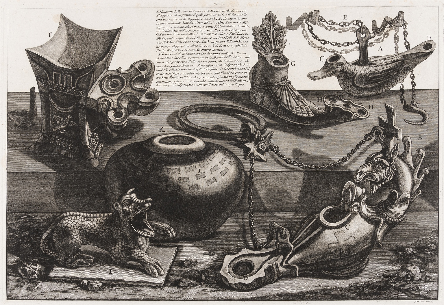 Antiquities .- Piranesi (Giovanni Battista) [Roman antiquities, ryhtons and other vessels], [c. …