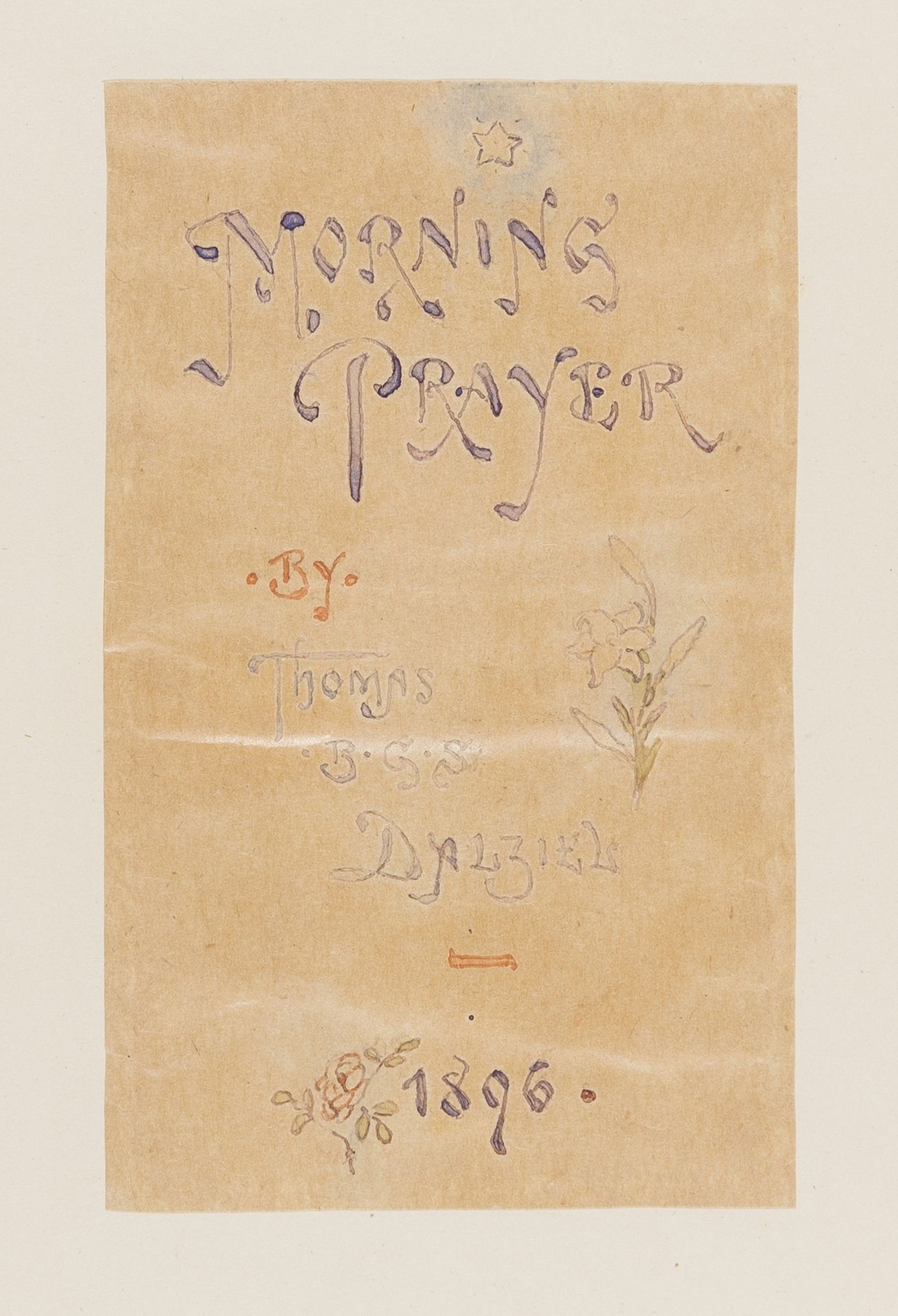 Original Illustration.- Dalziel (Thomas) Morning Prayer, 38 watercolour illustrations, 1896. - Image 4 of 4