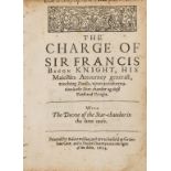 Duelling.- Bacon (Sir Francis) The charge of Sir Francis Bacon Knight, his Maiesties Attourney …