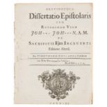 [Kayser (Johann)] Breviuscula dissertatio epistolaris cum reverendo viro Joh--- Joh---n, A.M. de …