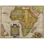 Africa.- Ortelius (Abraham) Africae Tabula Nova, map of the African continent, with fine early …