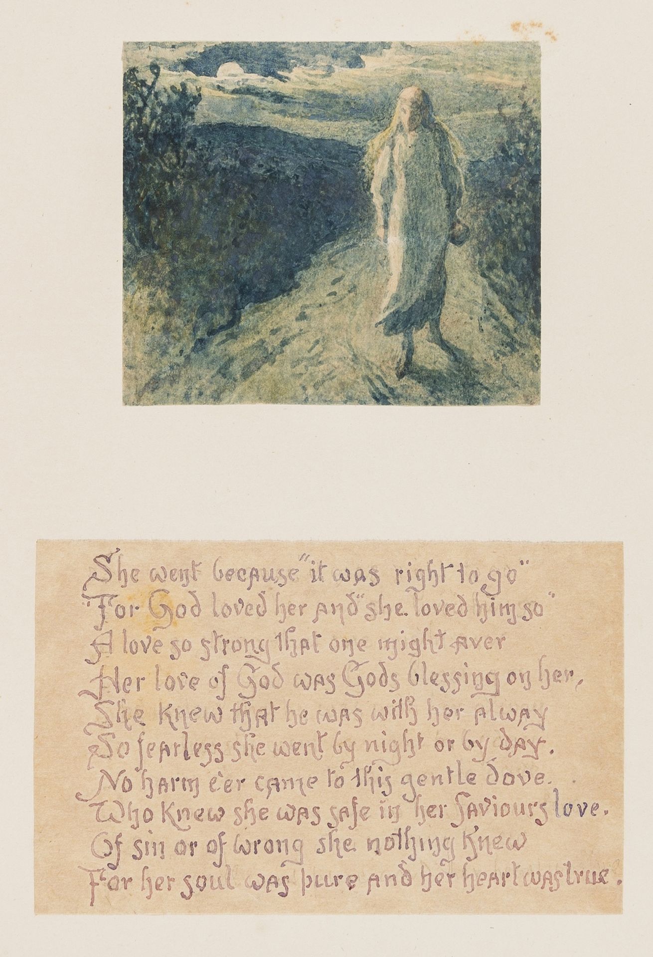 Original Illustration.- Dalziel (Thomas) Morning Prayer, 38 watercolour illustrations, 1896. - Image 2 of 4