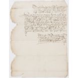 Scotland.- Campbell (Colin, sixth Earl of Argyll) Document relating to the Earl of Argyll, …