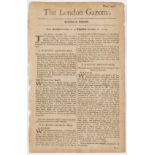 Newspapers.- Collection, including issues of The London Gazette, The Times, The Graphic, …