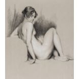 British drawings.- Mulready (William), After. Seated female nude, chalks, [c. 1830s]; and 9 others …