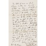 Arnold (Matthew) Autograph Letter signed to Mrs Anthony, expressing his doubts about "Popular …