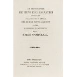 Canon Law.- Anfossi (Filippo) La Restituzione de' Beni Ecclesiastici necessaria alla saluta di …