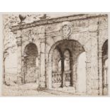 J.M.W Turner.- English School (19th century) Roman architectural study, early 19th century; and …