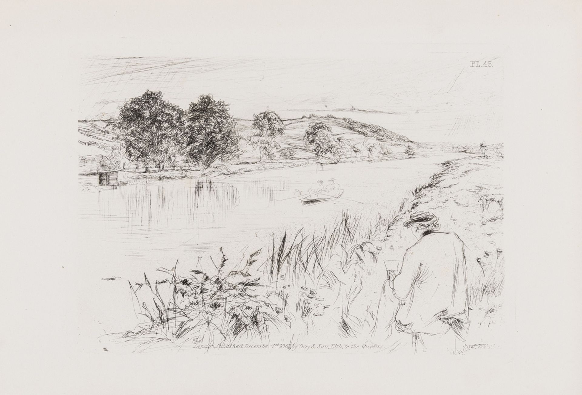 James Abbott McNeill Whistler (1834-1903) The Punt; Sketching, No. 1 - Image 2 of 2