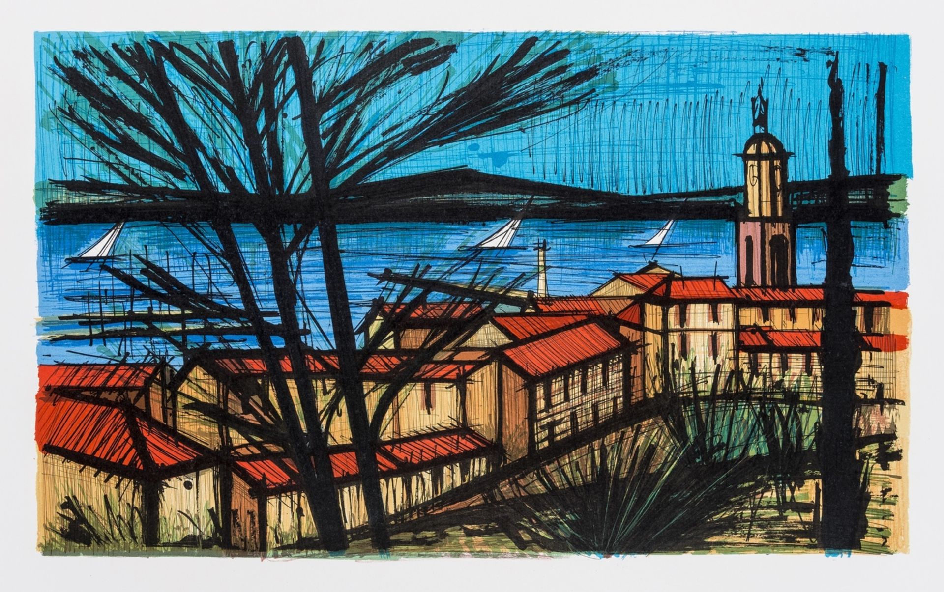 Bernard Buffet (1928-1999) Le Village de St. Tropez