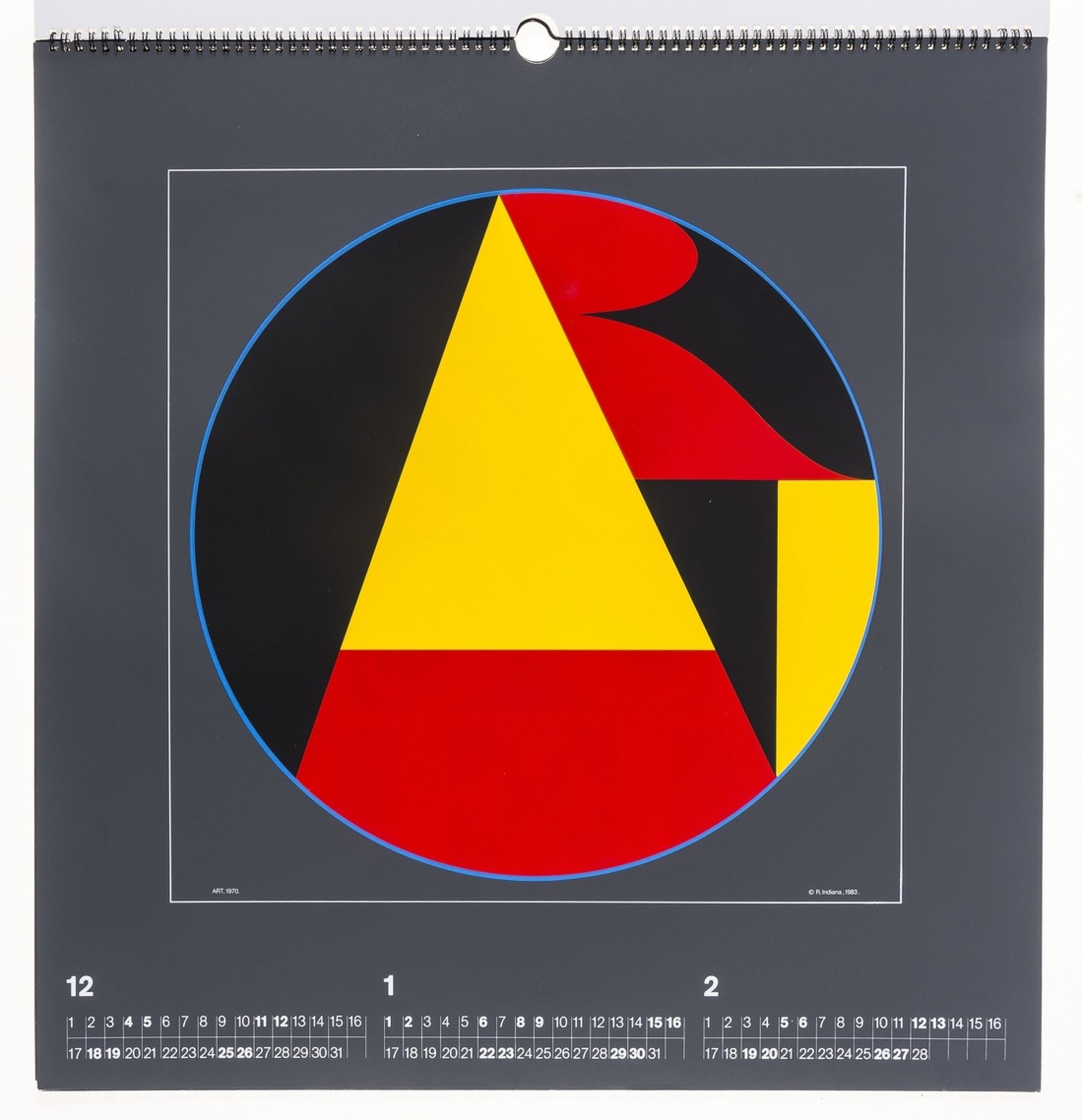 Robert Indiana (1928 - 2018) Domberger Siebdruckkalender (Domberger screenprint calendar) - Bild 4 aus 4