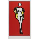 Julian Opie (b.1958) Woman taking off man's shirt (Cristea p.244)