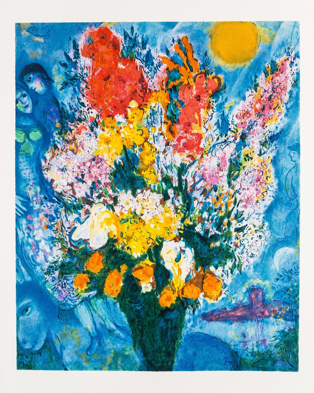 Marc Chagall (1887-1985) after, Le Bouquet Illuminant le Ciel