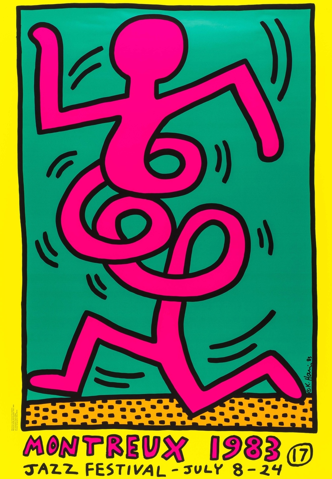 Keith Haring (1958-1990) Montreux 1983 Yellow (Döring & Osten 10)