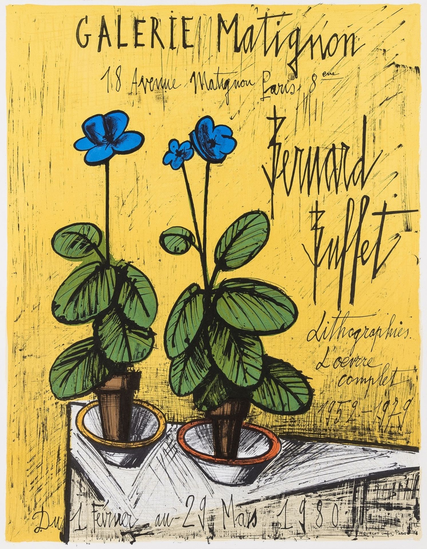 Bernard Buffet (1928-1999) Galerie Matignon. Lithograpies L'Oeuvre Complet 1959-1979