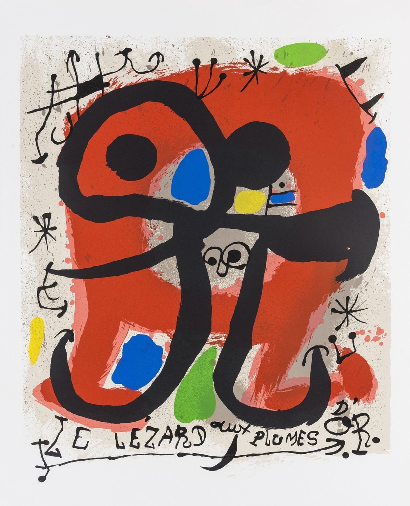 Joan Miró (1883-1983) Le Lézard Au Plumes D'or (Mourlot 831)