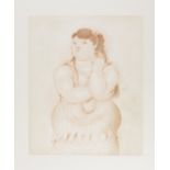 Fernando Botero (b.1932) Mujer Fumando