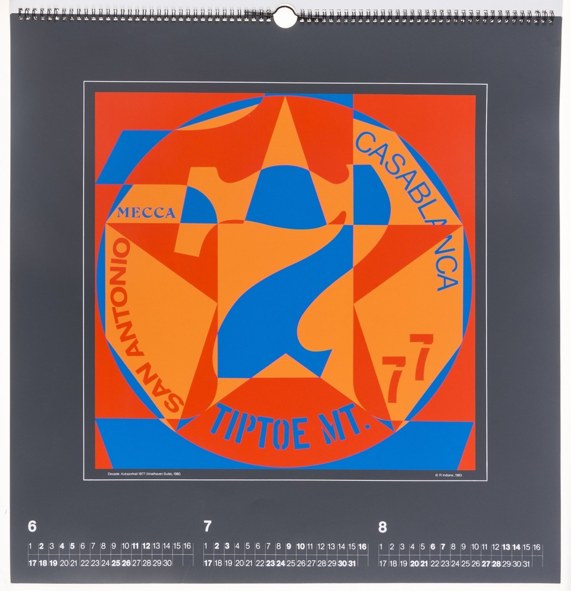 Robert Indiana (1928 - 2018) Domberger Siebdruckkalender (Domberger screenprint calendar)