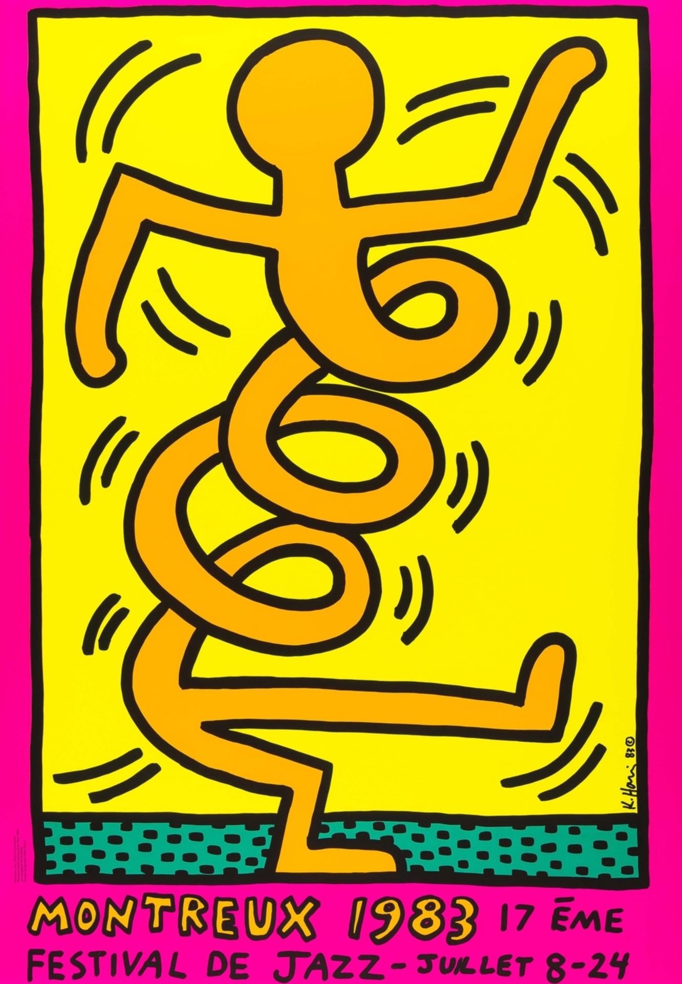 Keith Haring (1958-1990) Montreux 1983 Pink (Döring & Osten 8)