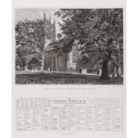 Oxford.- Oxford Almanac (The) Merton College Chapel from the Grove [...] For the Year of our Lord …