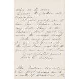 Ben-Hur.- Wallace (Susan, wife of Lew Wallace) Autograph Letter signed to Benjamin Holt Ticknor, …