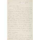 Stowe (Harriet Beecher) Autograph Letter signed to "Dear Mr Page", 1872, extolling the virtues of …