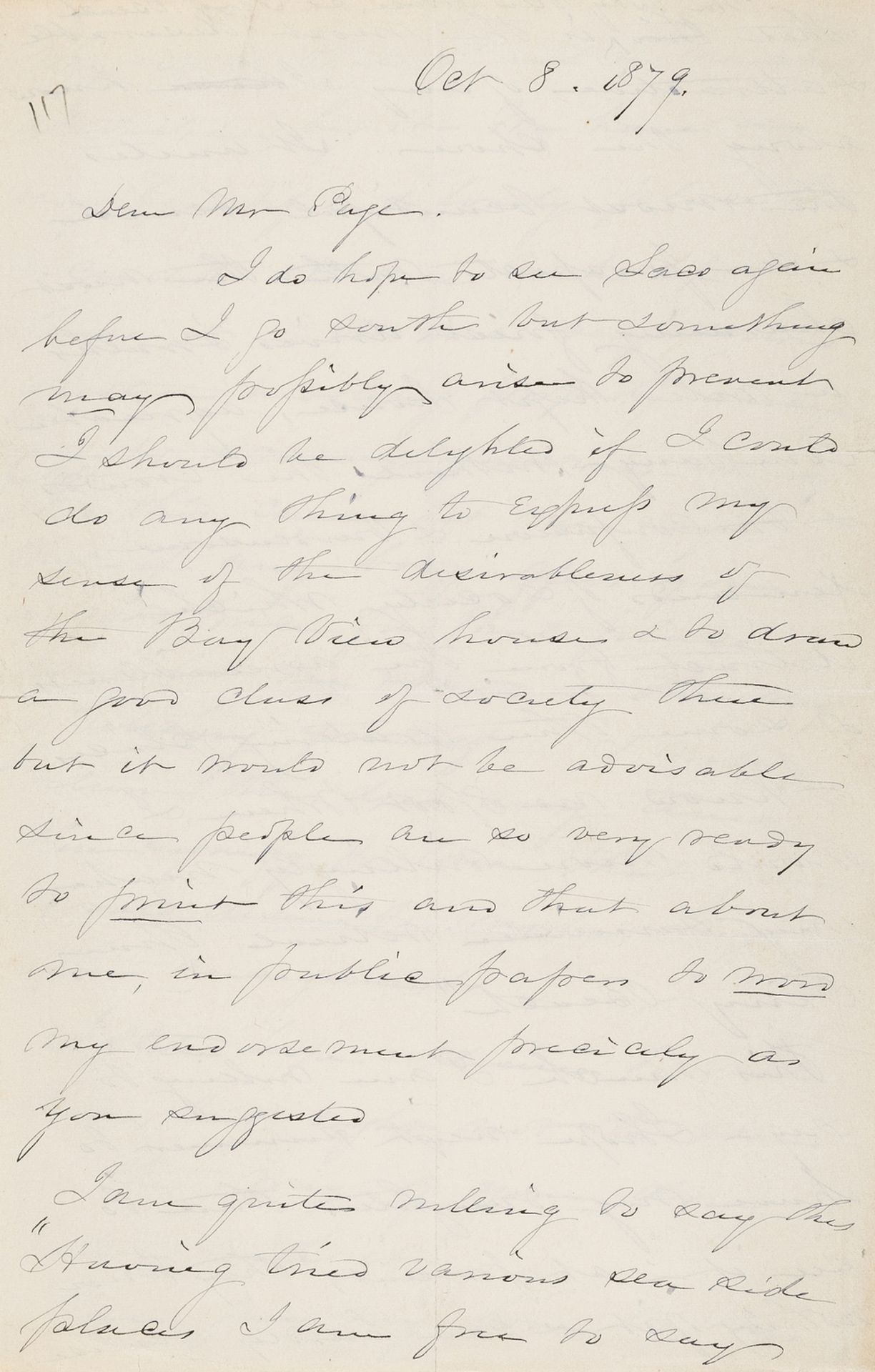 Stowe (Harriet Beecher) Autograph Letter signed to "Dear Mr Page", 1872, extolling the virtues of …