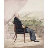 Dighton (Richard) Portrait of Sandford Tatham Garndown (?) at 84, watercolour; and another (2)