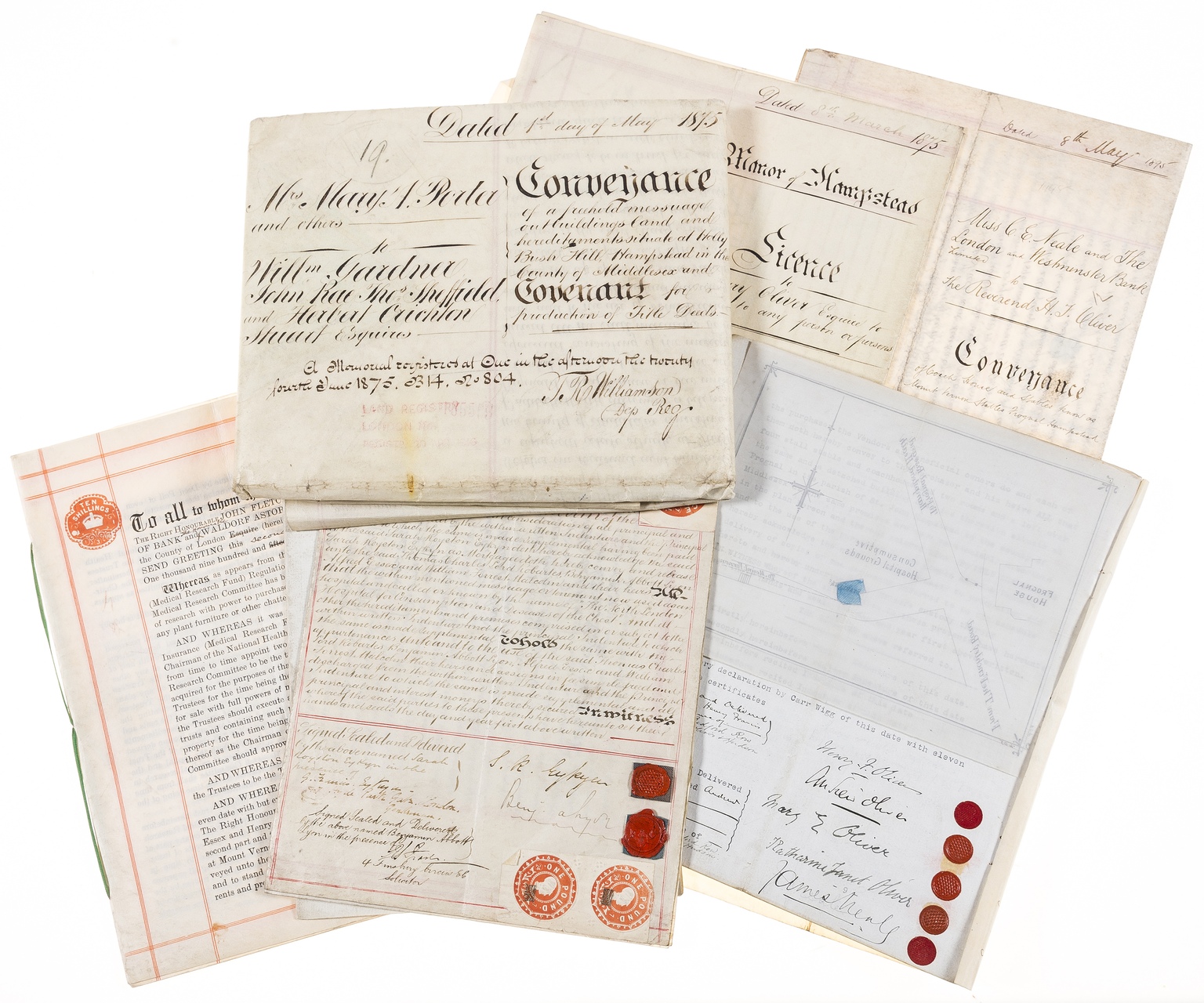 Hampstead.- Collection of c. 25 documents and a small quantity of correspondence relating to …