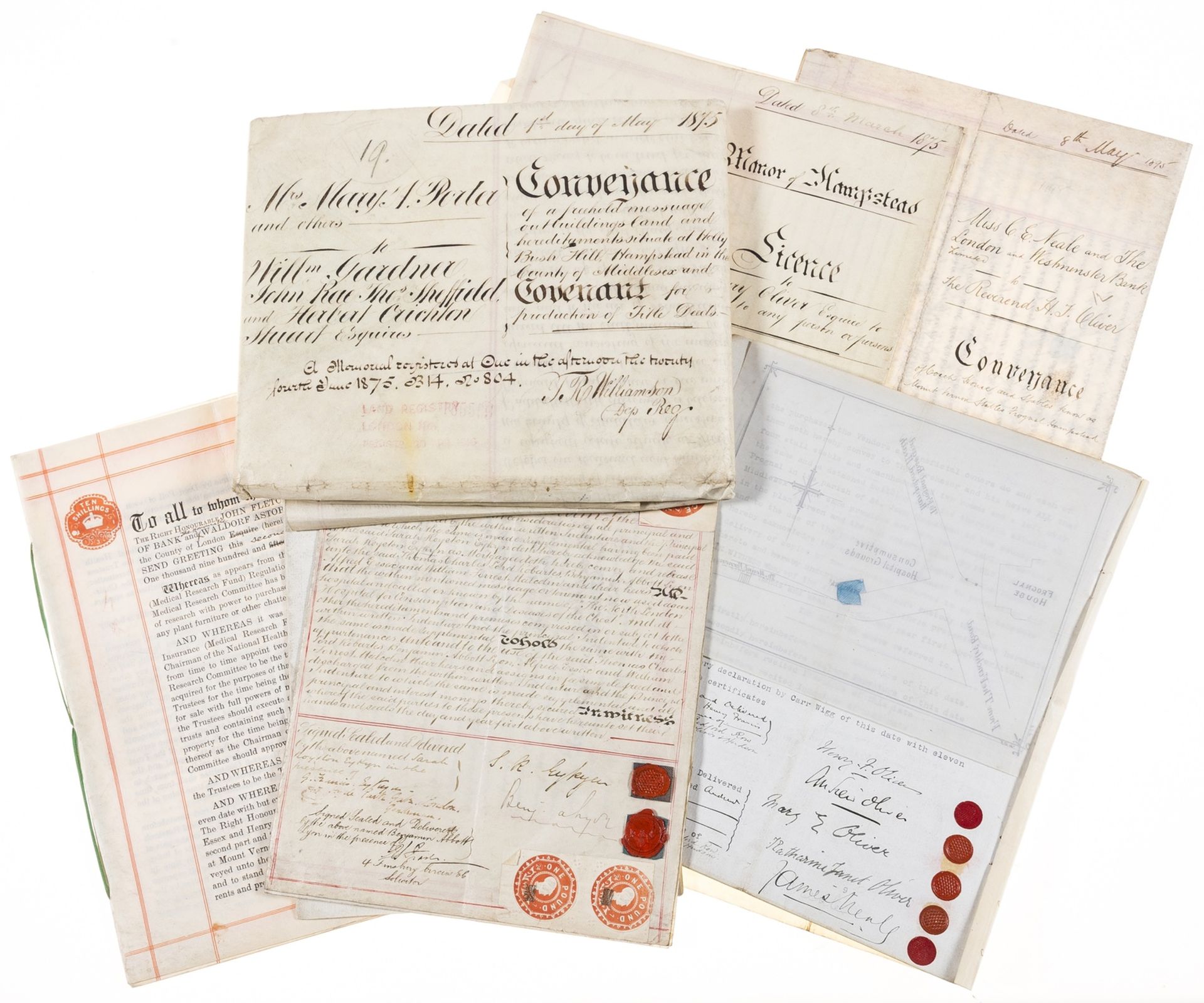 Hampstead.- Collection of c. 25 documents and a small quantity of correspondence relating to …